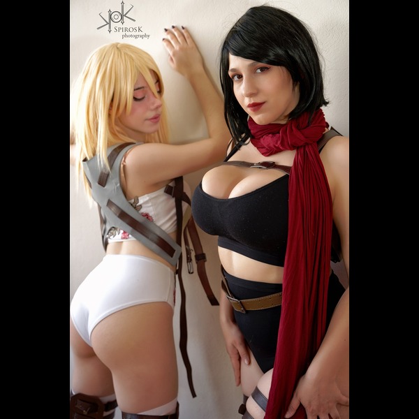 Yvaine Dazzling and YungLoli as Mikasa and Historia
