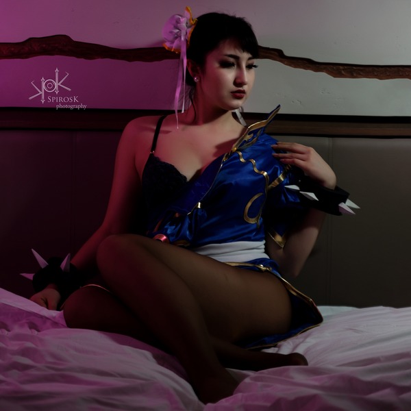 Maya Cosplay as Chun Li (lingerie/boudoir)