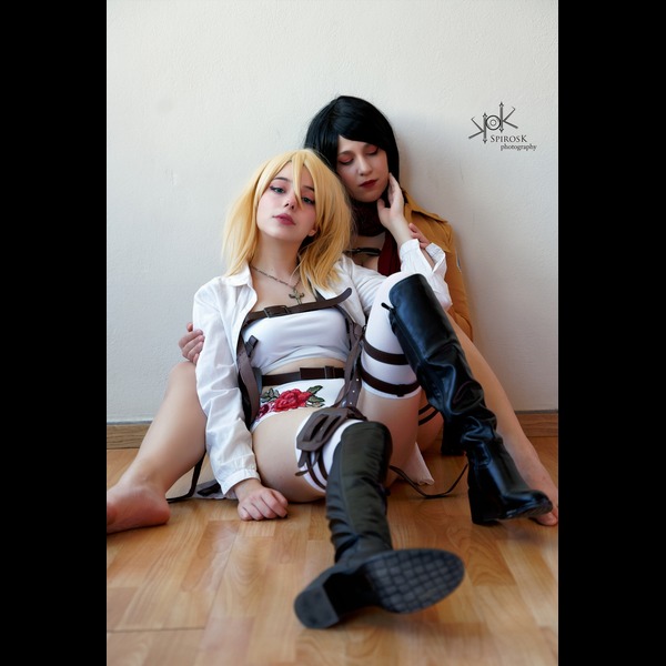 Yvaine Dazzling and YungLoli as Mikasa and Historia